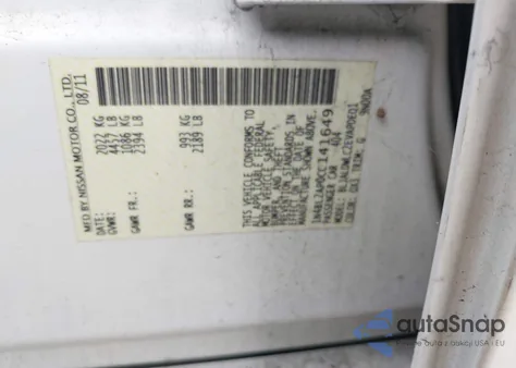 2012 Nissan Altima 3.5 Sr z USA, uszkodzony, nr VIN 1N4BL2AP0CC141649